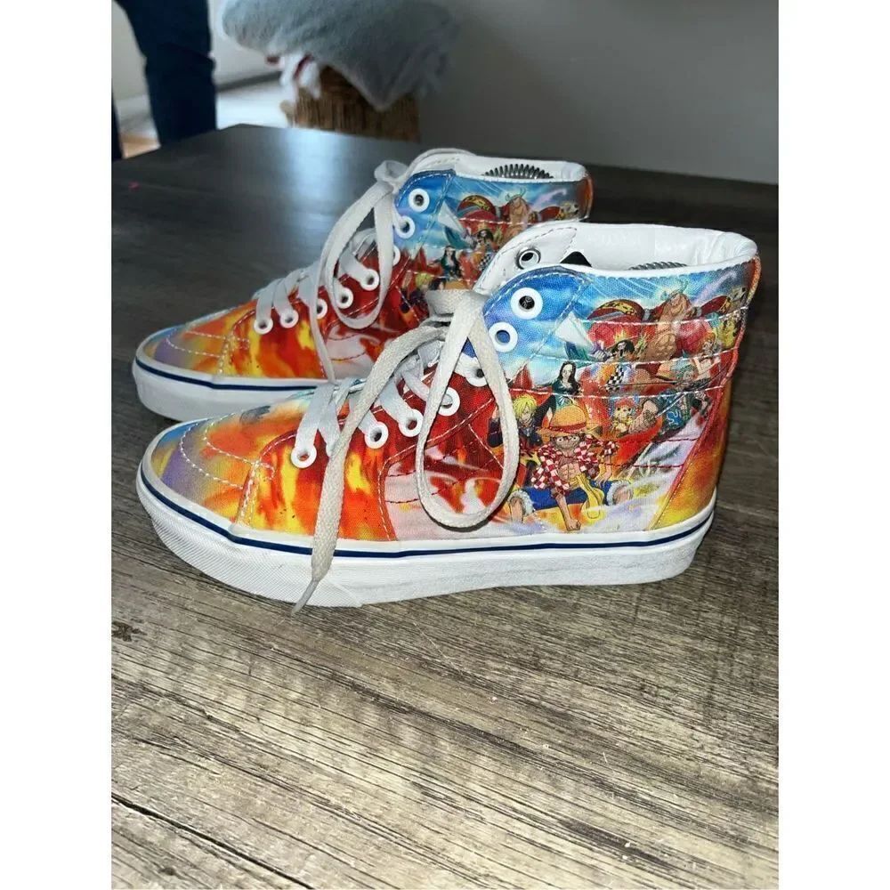 Vans x One Piece Sk8-Hi Punk Hazard Skate Shoe Multicolour Size Womens 5